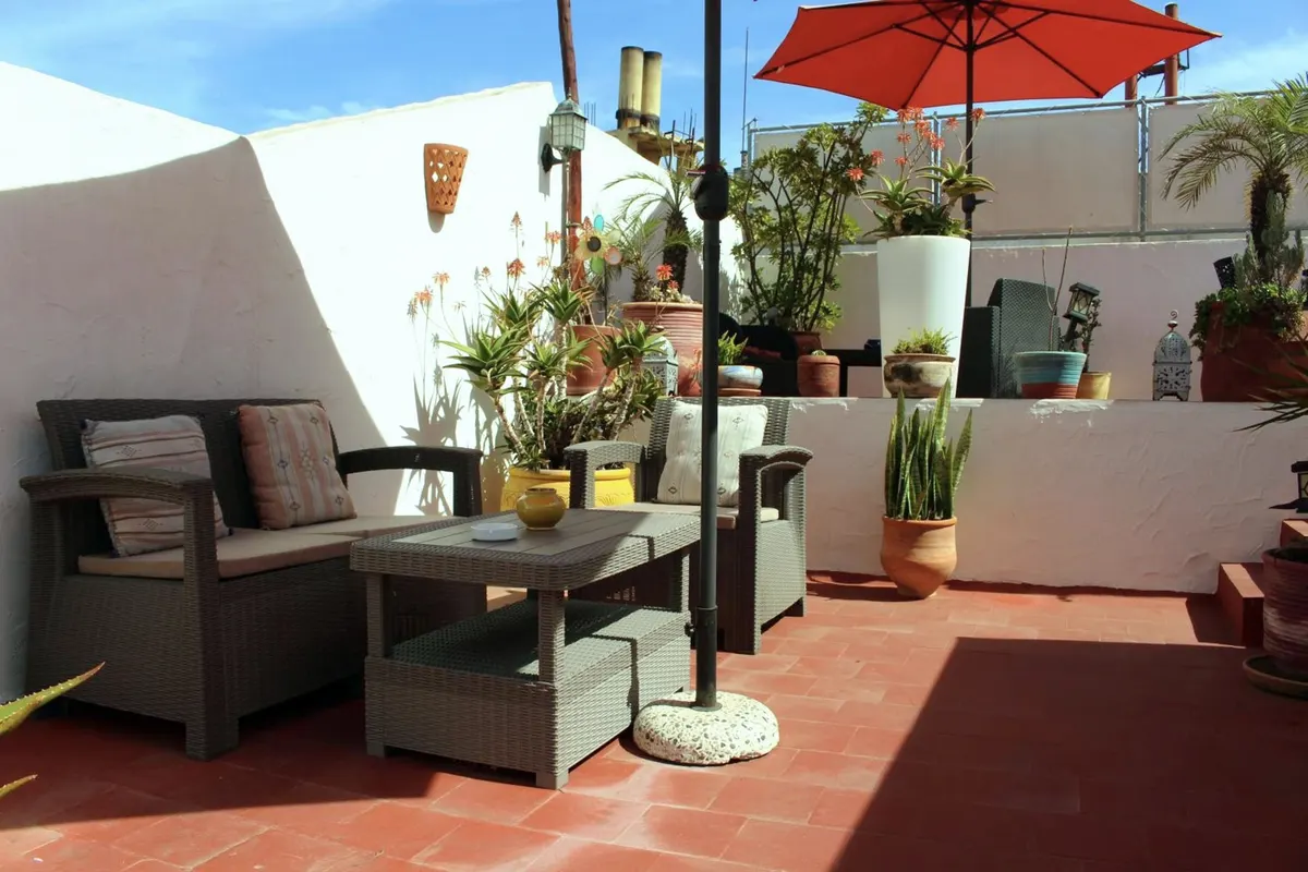 El salón exterior de la terraza
