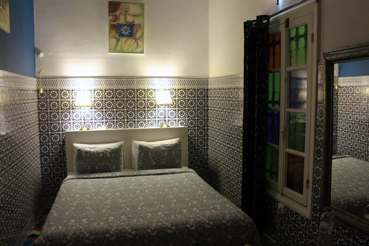 Oudayas room with its stained-glass door